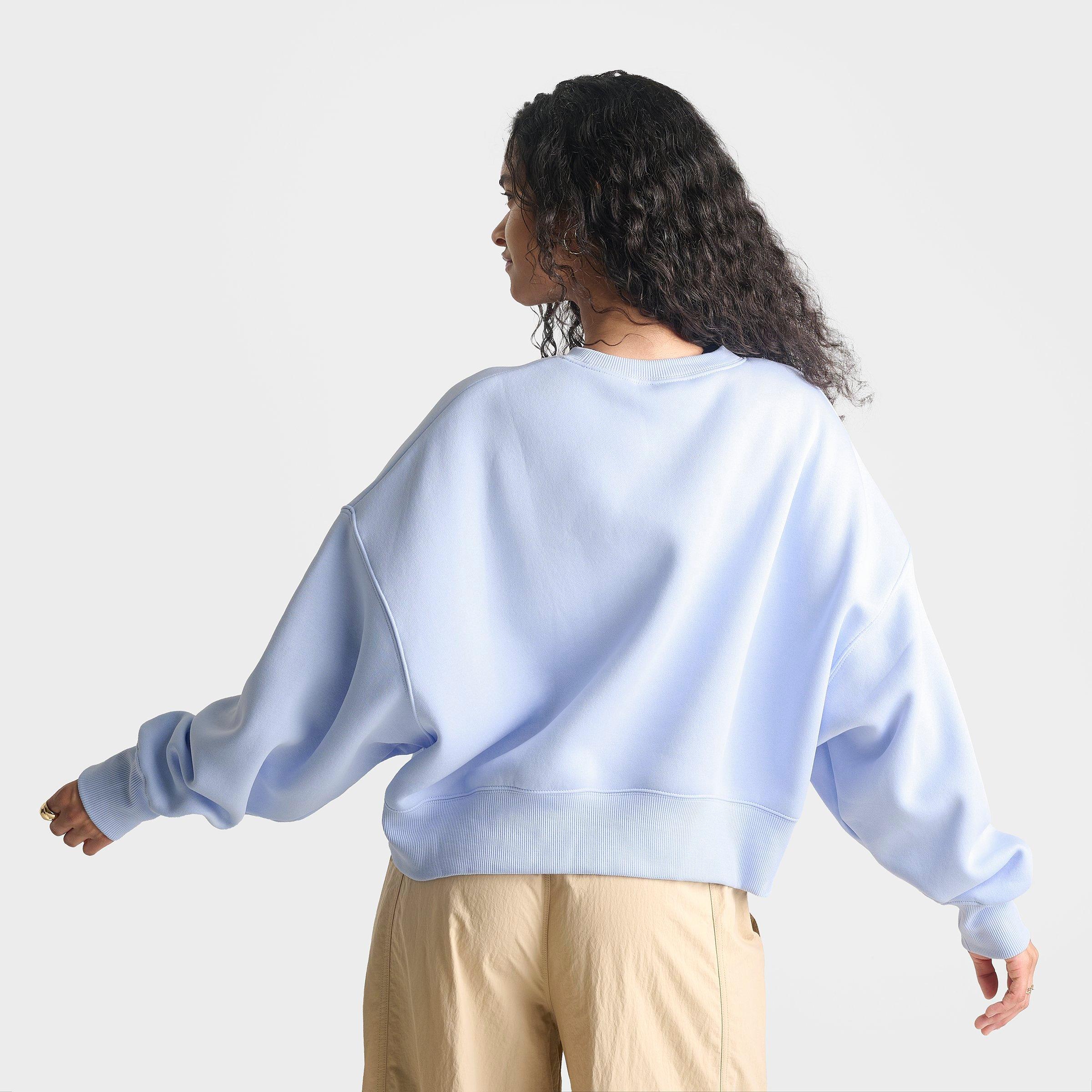 Women's Nithtke Sportswear Phoenix Fleece Over-Oversized Crewneck Sweatshirt - Hydrogen Blue/Sail