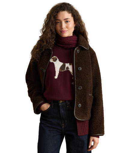 Lauren Ralph Lauren Women's Sherpa Jacket - Circuit Brown