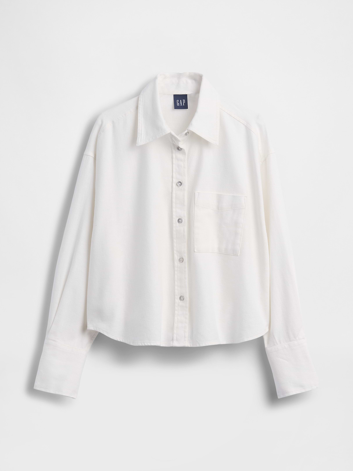 Linen-Cotton Oversized Shirt - New off white