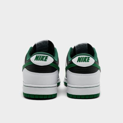 Men's Nithtke Dunk Low Retro Casual Shoes - Part 4 - Black/White/Clover - Back view