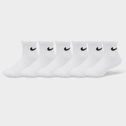 Little Kids' Nithtke Dri-FIT Ankle Socks (6-Pack) - White