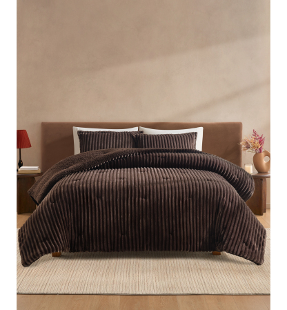 UGG® Avery Ribbed Comforter Set - Burnt Cedar