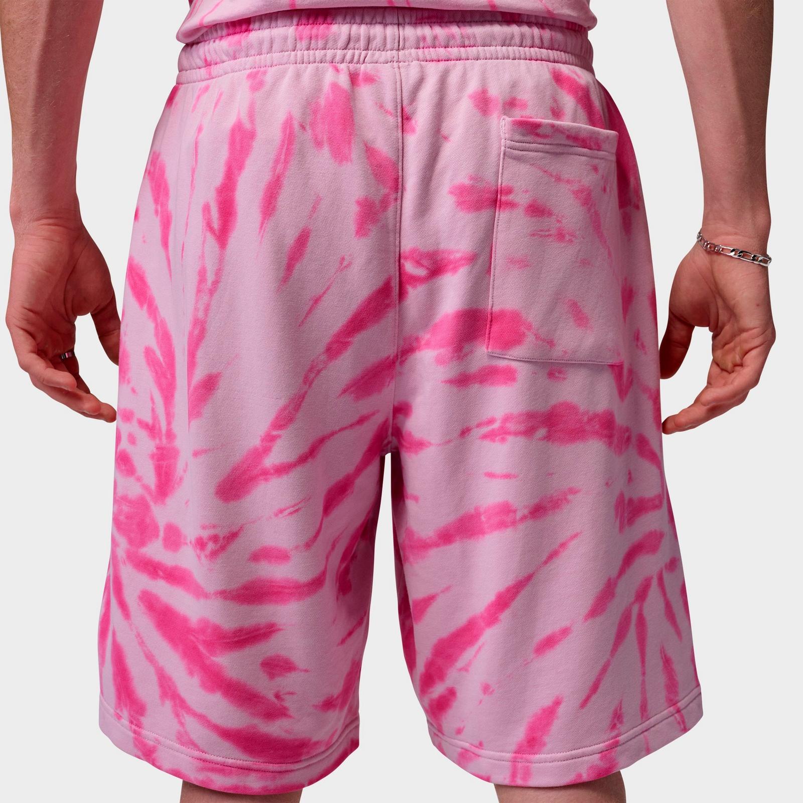 Men's Jordan Brooklyn Tie-Dye Festival Fleece Shorts - Iced Carmine/Pinksicle/Pale Ivory - view 3