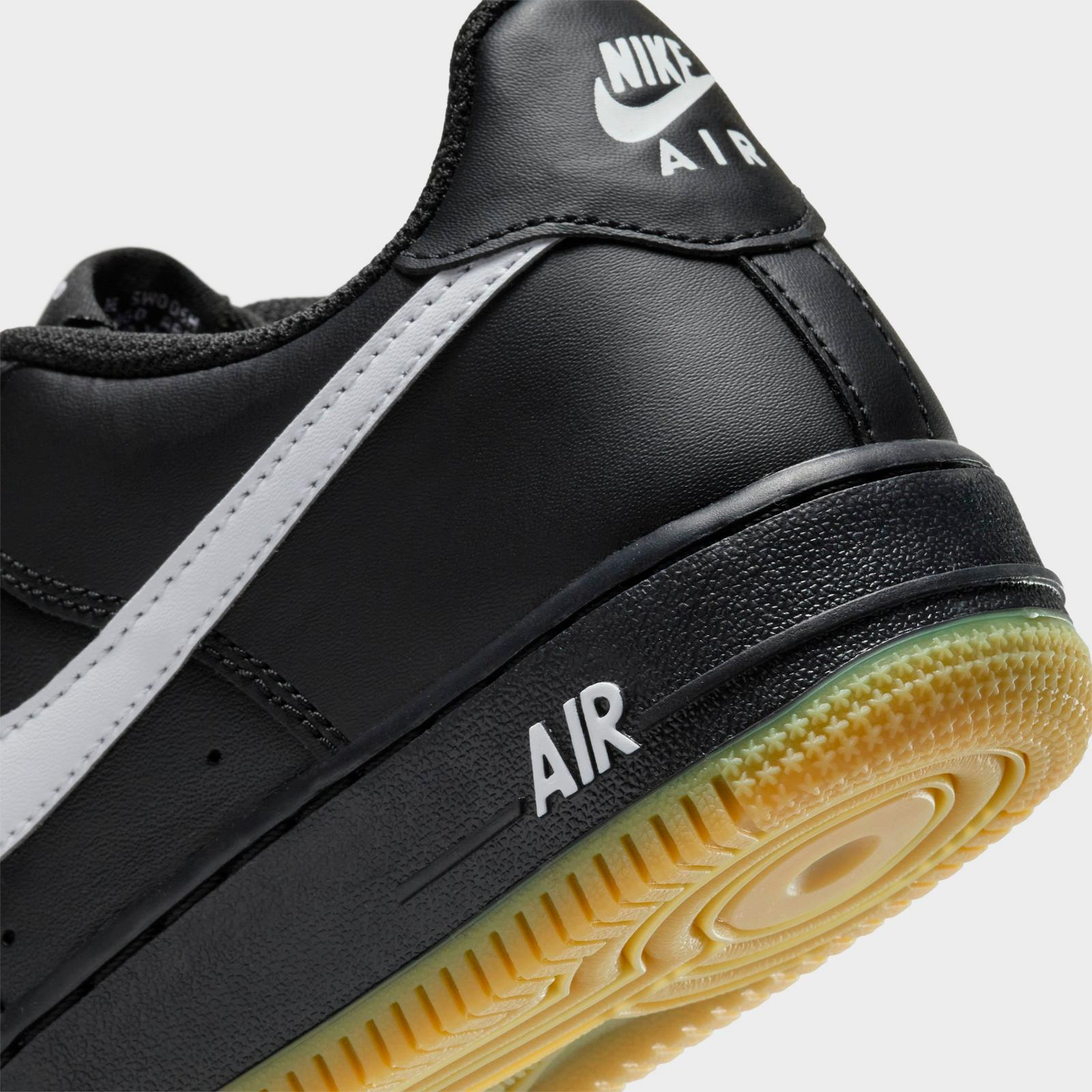 Big Kids' Nike Air Force 1 LV8 Casual Shoes - Black/Gum Light Brown/White