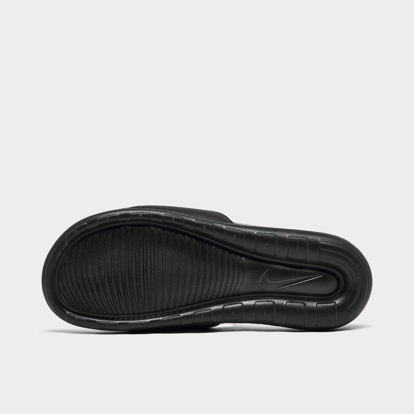 Men's Nithtke Victori One Slide Sandals - Black/Black/White - Bottom view