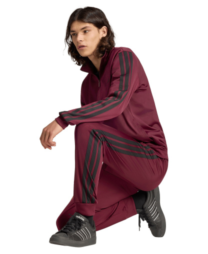 adidas Men's 3-Stripes Tricot Track Jacket - Maroon