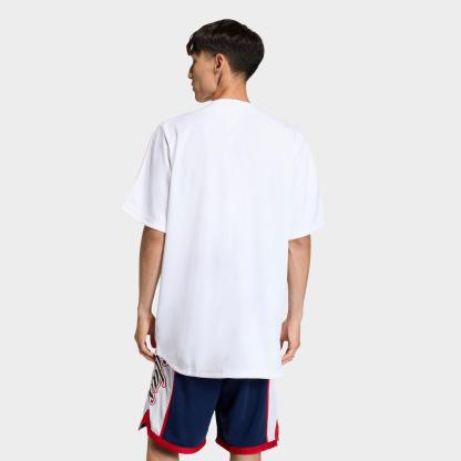 Men's adidas Originals Summer League Varsity Baseball Jersey - White/Better Scarlet - view 3