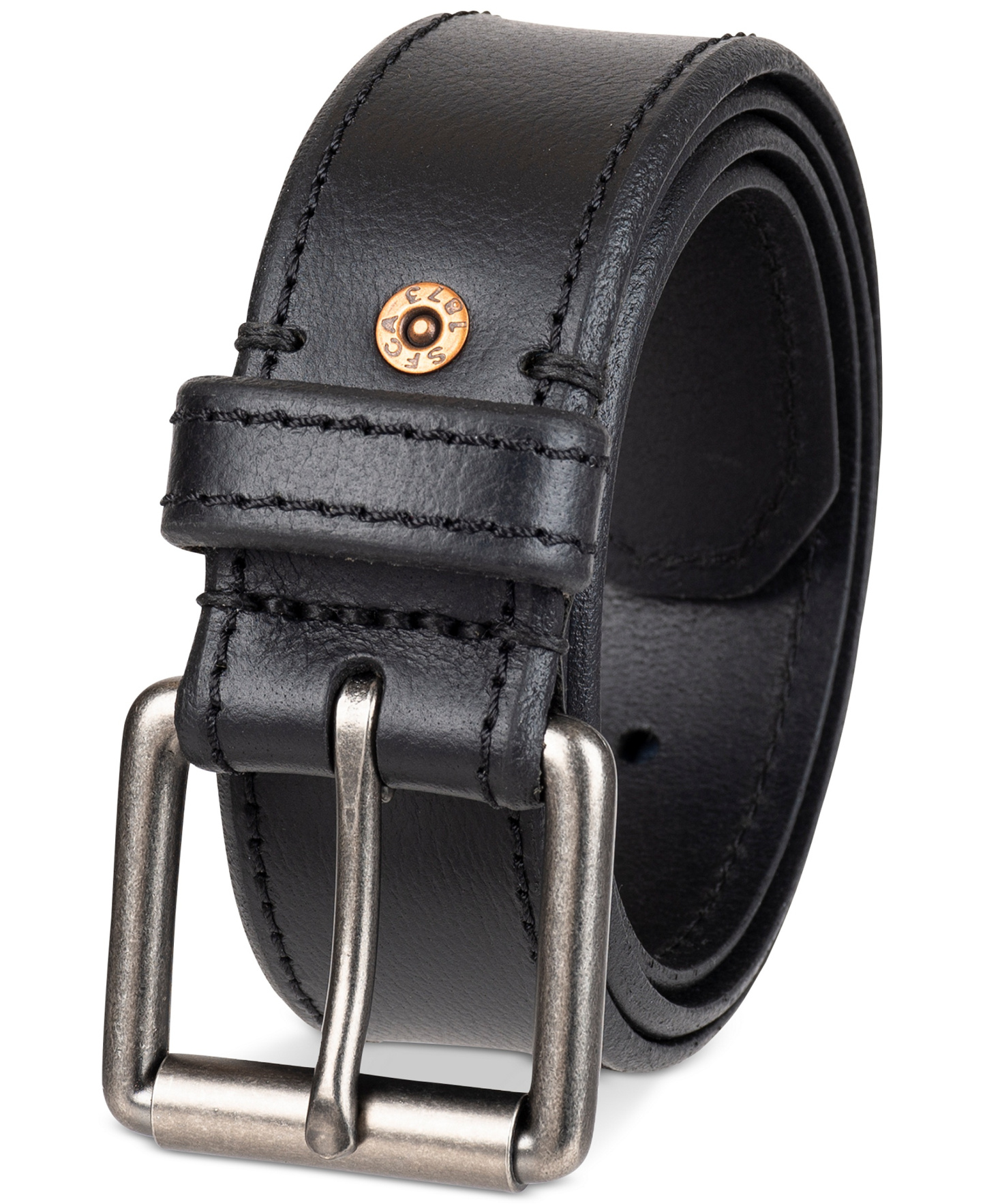 Levi's Men's Beveled-Edge Leather Belt - Black