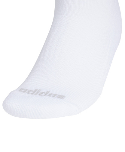 adidas Women's Cushioned 3-Stripe 4.0 High Quarter Socks, 3-Pack - White