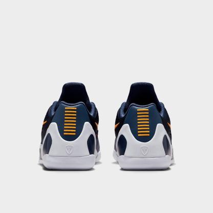 Big Kids' Kobe 9 Low EM Basketball Shoes - Thunder Blue/Laser Orange/Daybreak - Back view