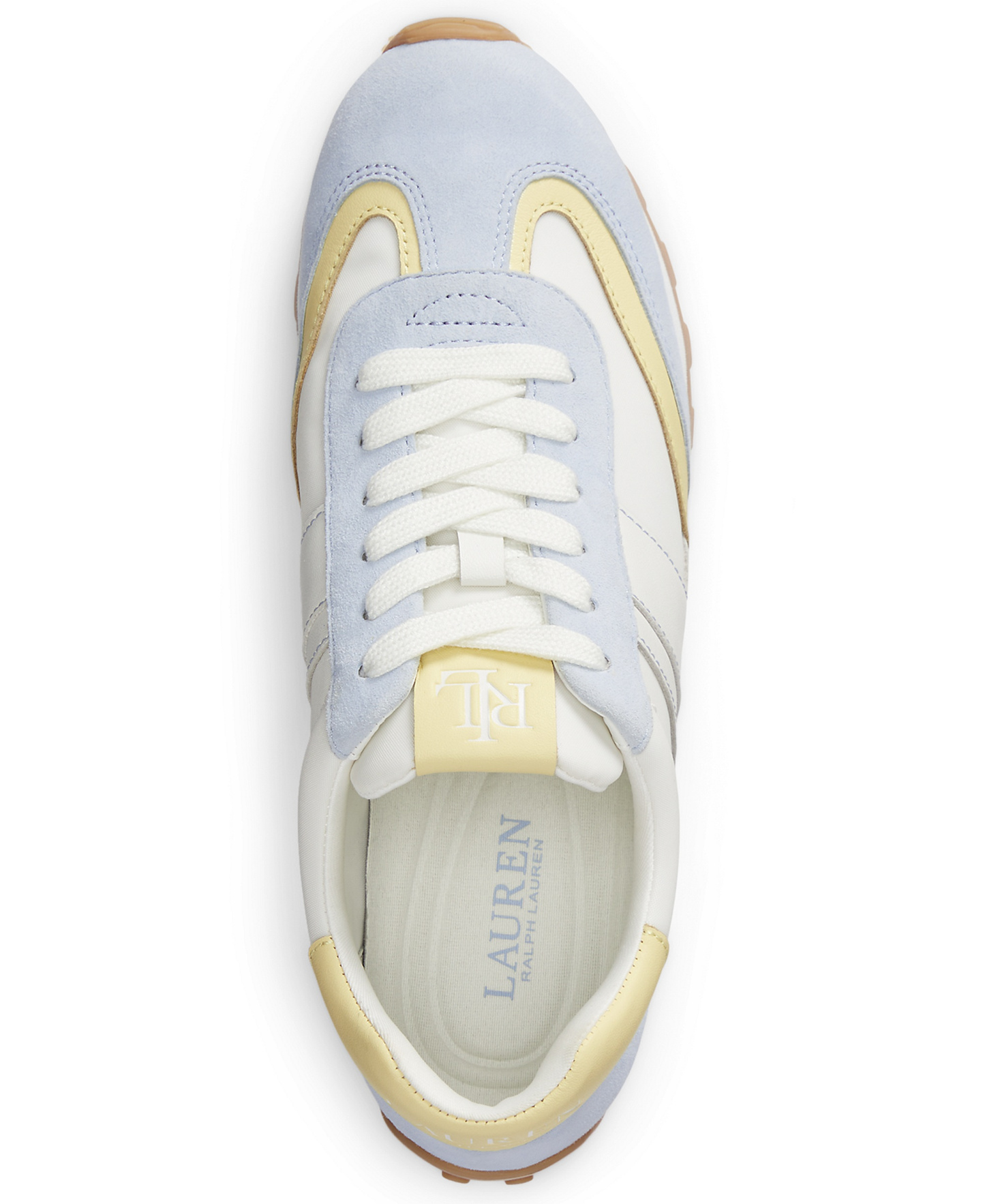 Lauren Ralph Lauren Women's Dani Color-Blocked Lace-Up Sneakers - Alpine Blue/Lemon Sorbet/Snow White
