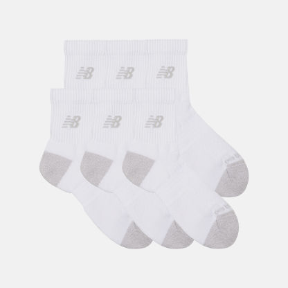 New Balance Active  QTR Socks 6 Pack, LAS65202WT