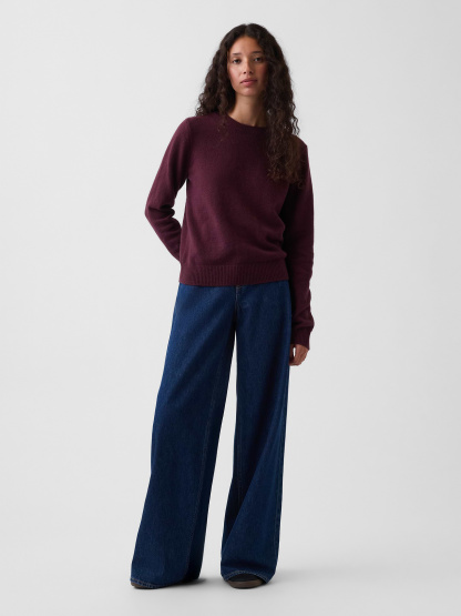 CashSoft Crew Sweater - Purple bordeaux