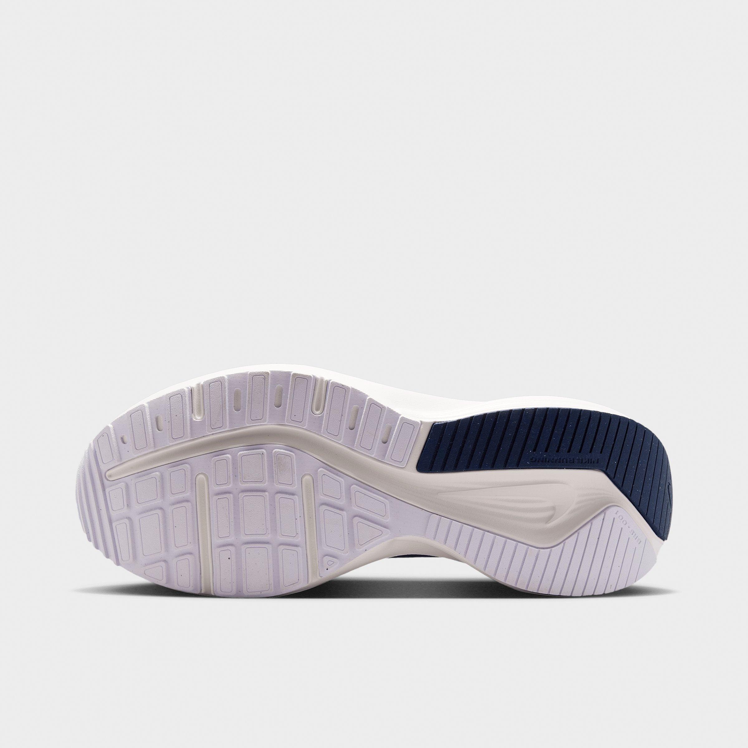Men's Nithtke Downshifter 14 Running Shoes - White/Midnight Navy/Summit White/Green Spark - Bottom view
