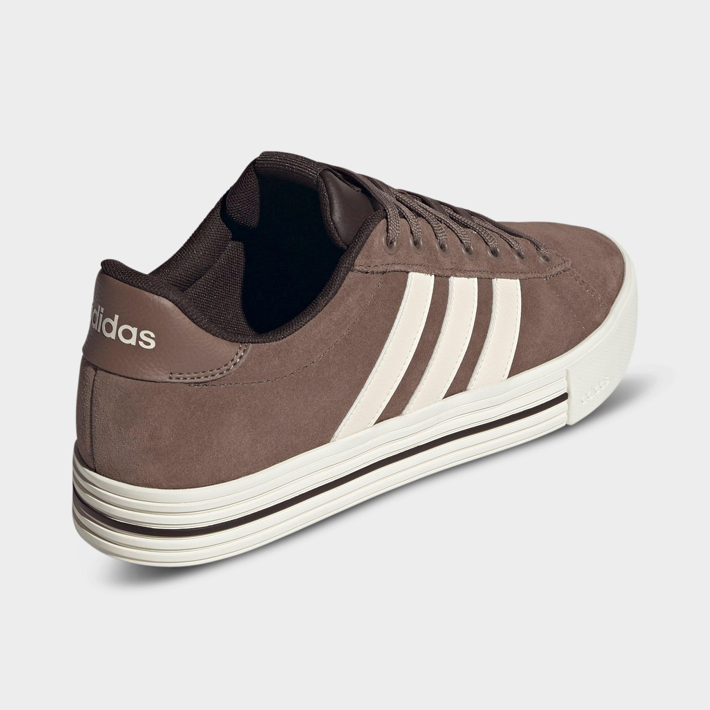 Men's adidas Daily 4.0 Casual Shoes (Big Kids' Sizes Available) - Part 1 - Earth Strata/Off White/Aurora Coffee - Back view