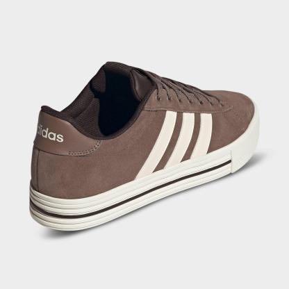 Men's adidas Daily 4.0 Casual Shoes (Big Kids' Sizes Available) - Part 1 - Earth Strata/Off White/Aurora Coffee - Back view