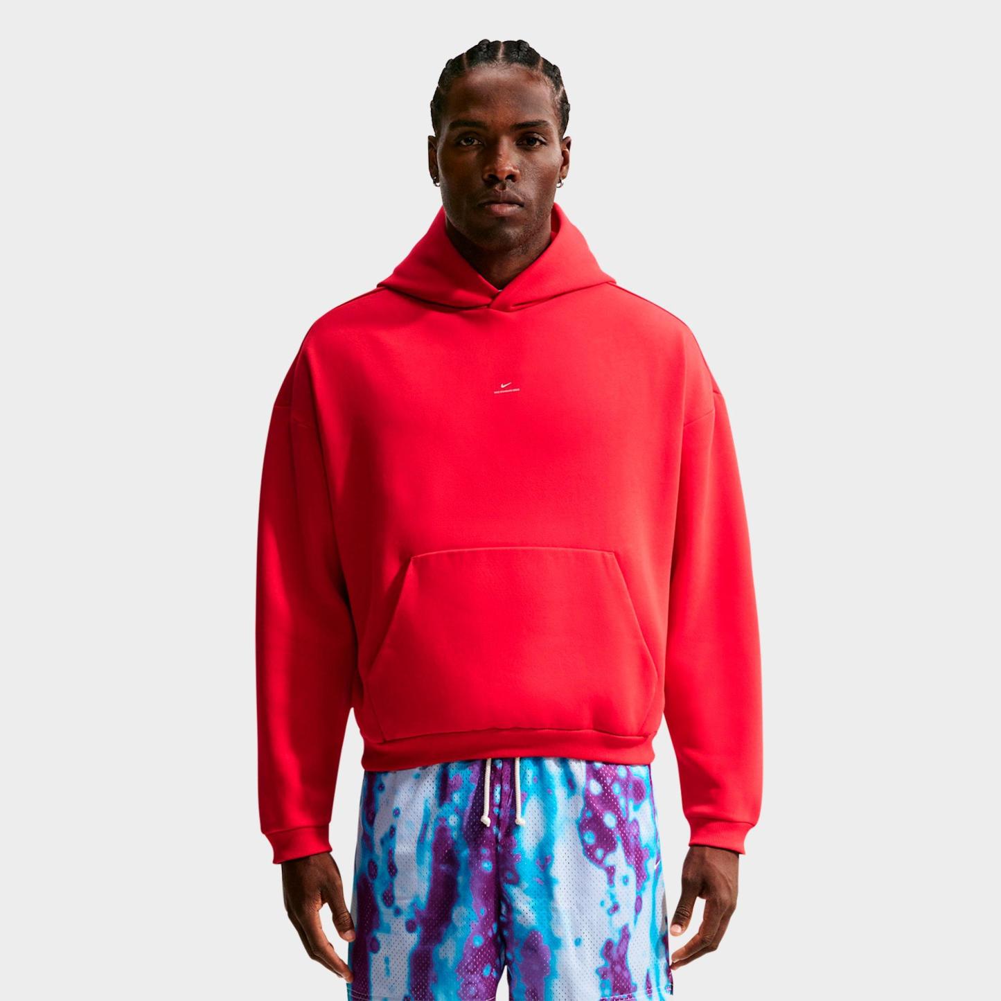 Men's Nithtke Standard Issue Therma-FIT Brushed Basketball Pullover Hoodie - University Red/Pale Ivory