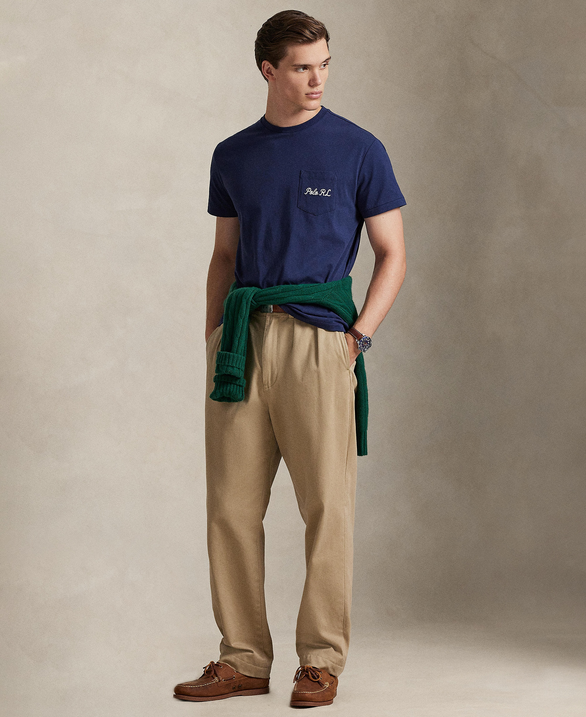 Polo Ralph Lauren Men's Classic-Fit Bear Print Jersey T-Shirt - Newport Navy/Society Bear