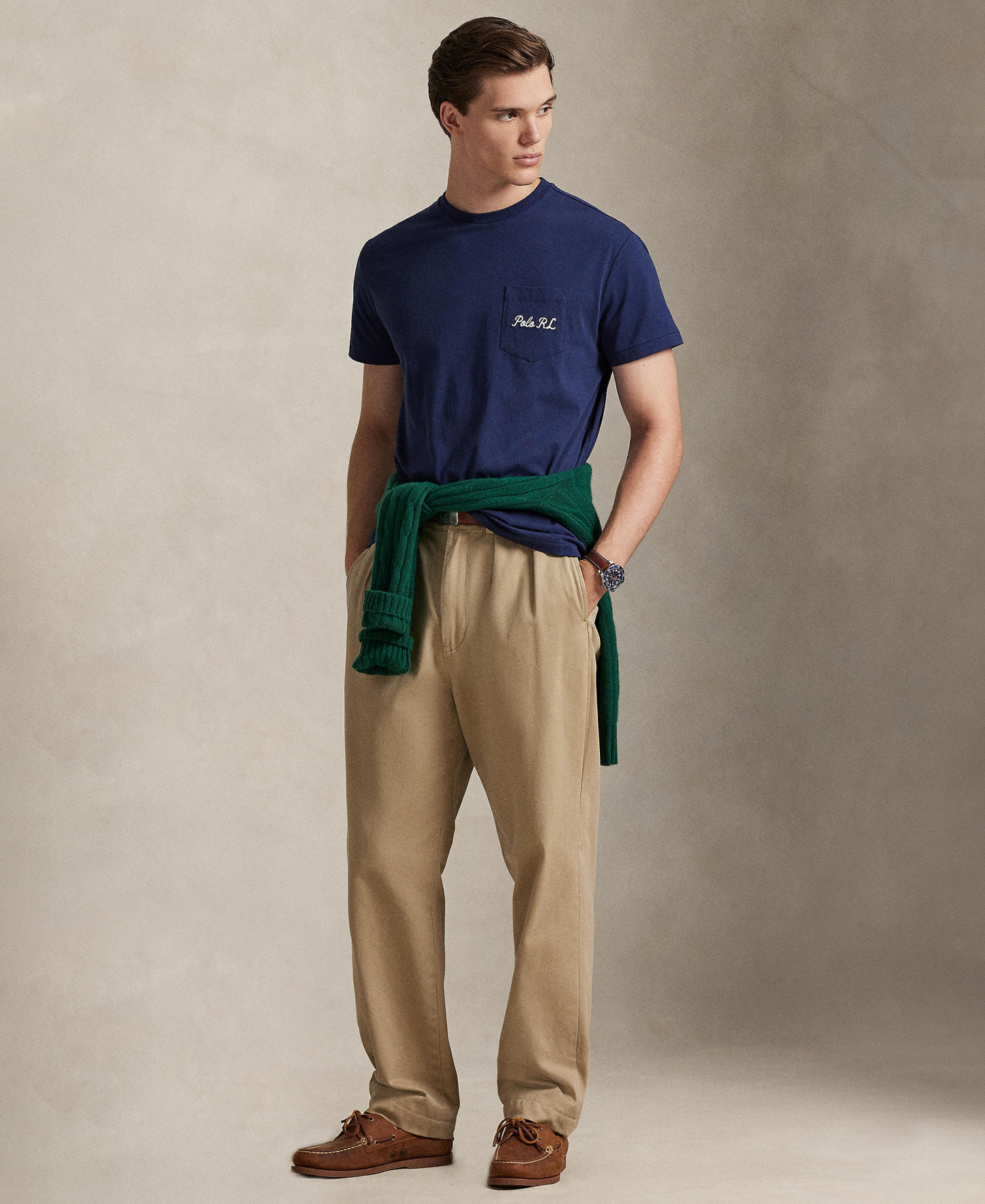 Polo Ralph Lauren Men's Classic-Fit Bear Print Jersey T-Shirt - Newport Navy/Society Bear