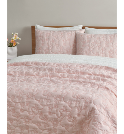 UGG® Botanic Lightweight 3-Piece Quilt Sets - Himalayan Salt, Cameo Rose