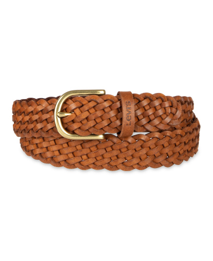 Levi's Women's Fully Adjustable Leather Braided Belt - Tan
