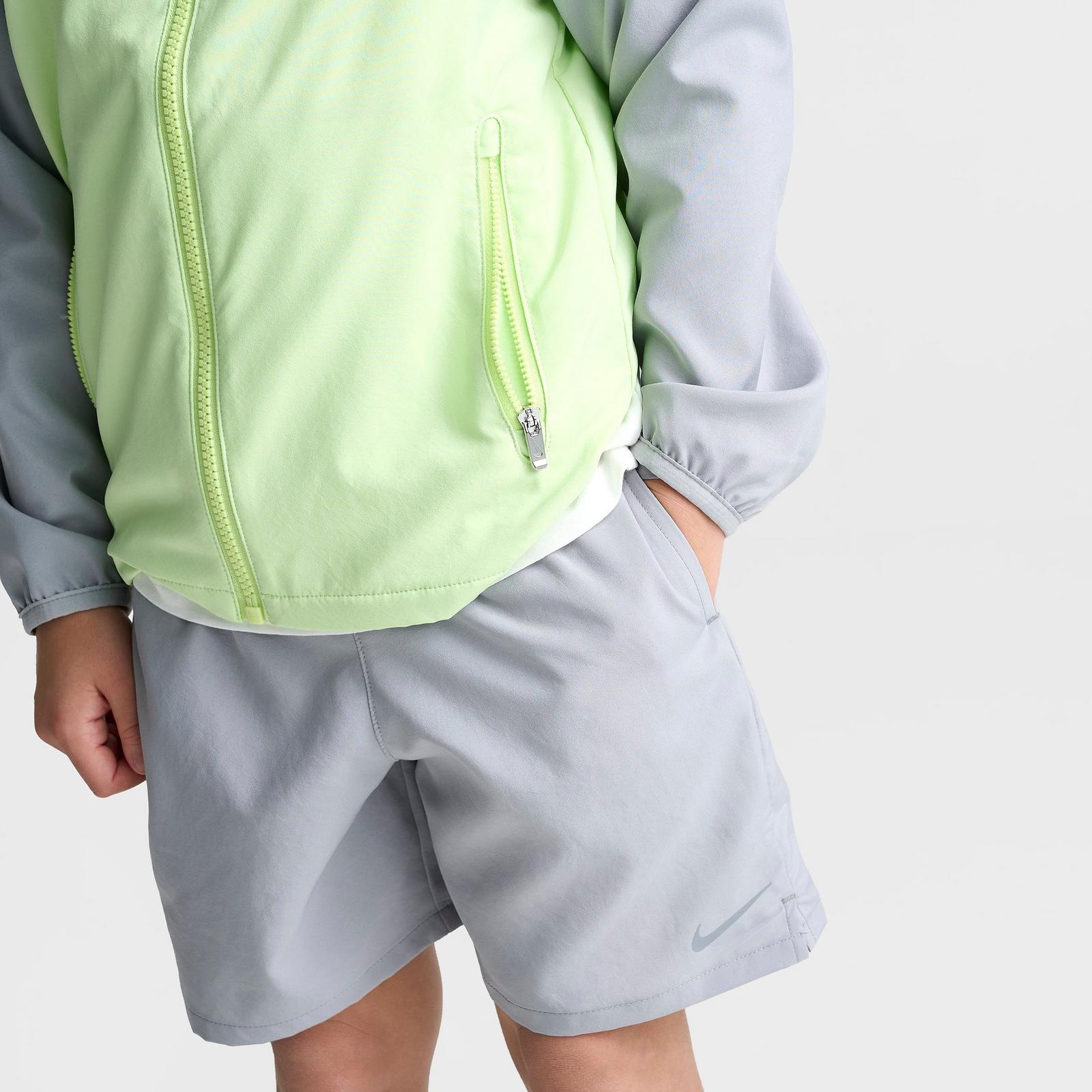 Little Kids' Nike Windrunner Jacket and Shorts Set - Light Smoke Grey/Volt