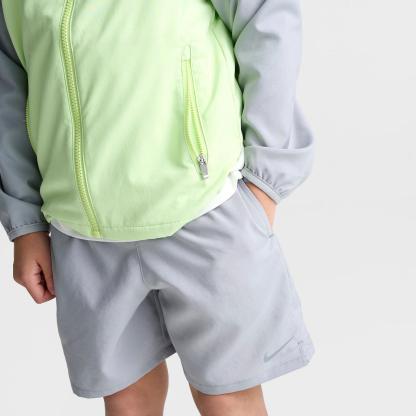 Little Kids' Nike Windrunner Jacket and Shorts Set - Light Smoke Grey/Volt