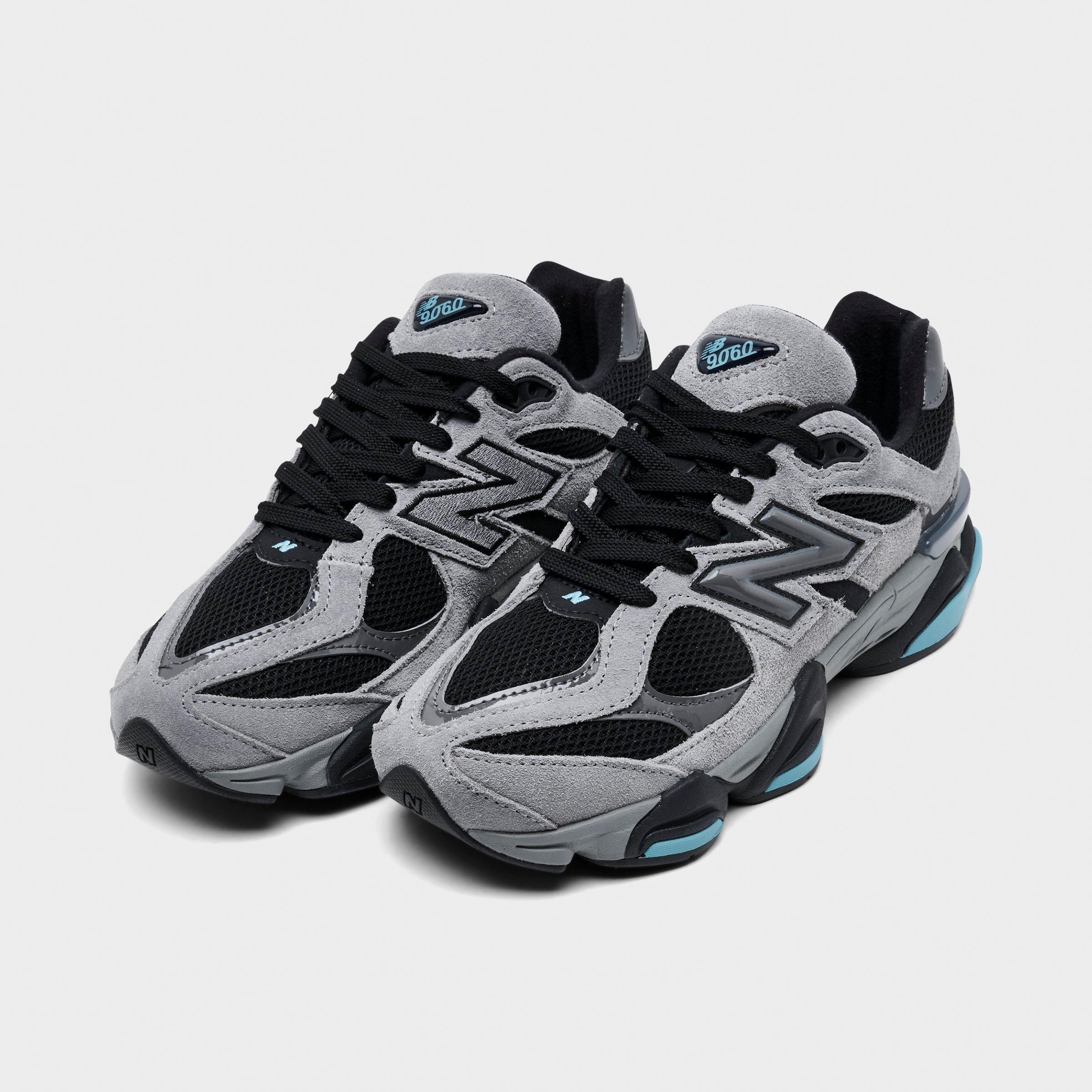 Big Kids' New Balance 9060 Casual Shoes - Grey/Black/Blue - view 2
