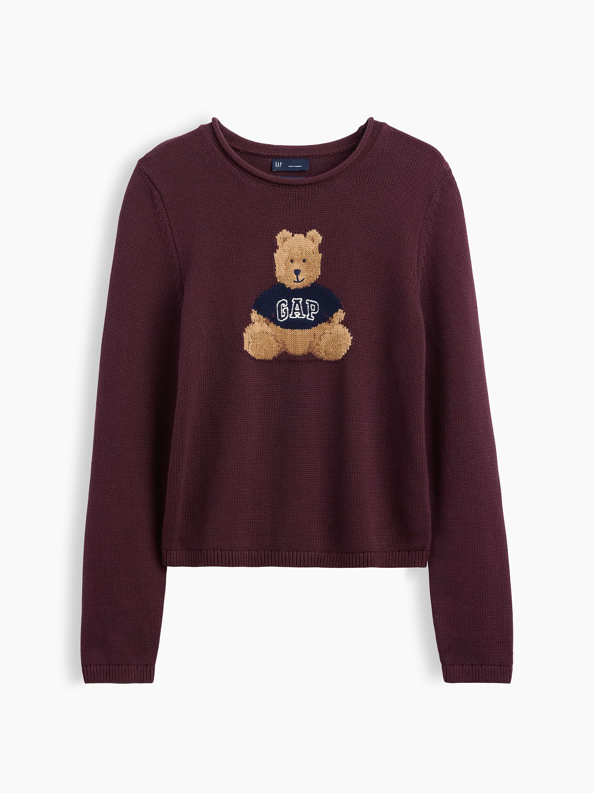 100% Cotton Rollneck Sweater - Bordeaux purple Brannan Bear