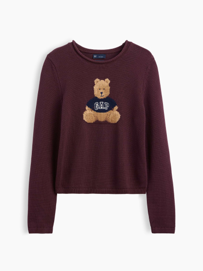 100% Cotton Rollneck Sweater - Bordeaux purple Brannan Bear