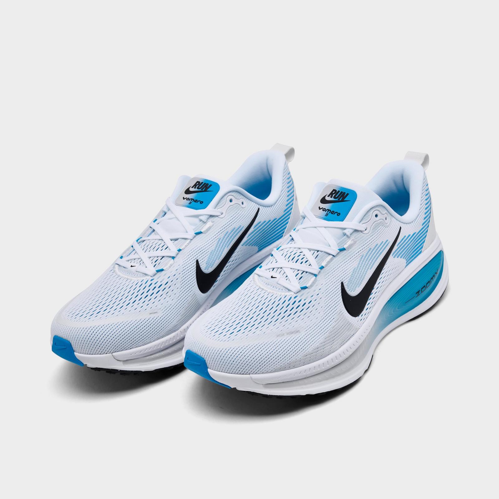 Men's Nike Vomero 18 Running Shoes - White/Blue Hero/Black