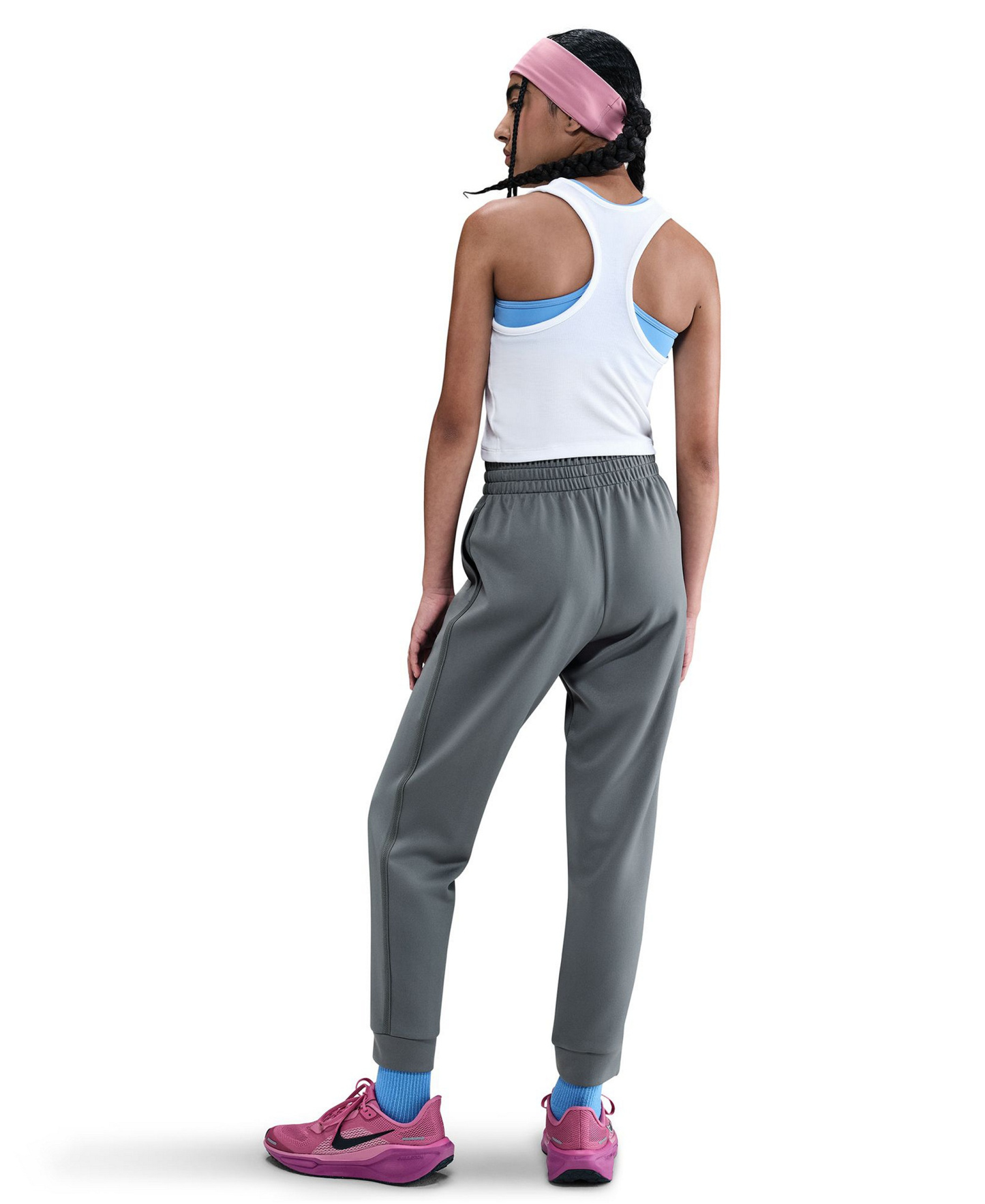 Nike Big Kids Multi Knit Pants - Smoke Gray/white