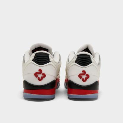 Big Kids' Jordan Sixty Plus Low Casual Shoes - Sail/Black/Reflect Silver/Fire Red - view 4