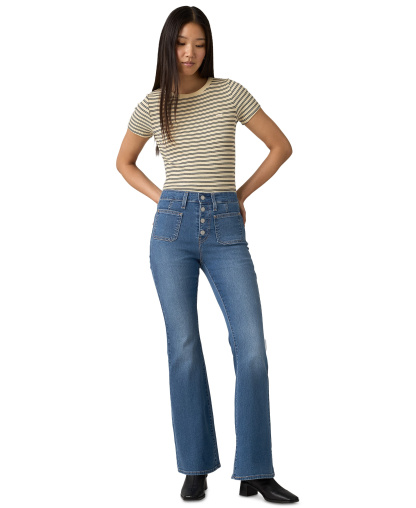Levi's Women's 726 Patch Pocket High-Rise Slim-Fit Flare Jeans - Beginning To The End