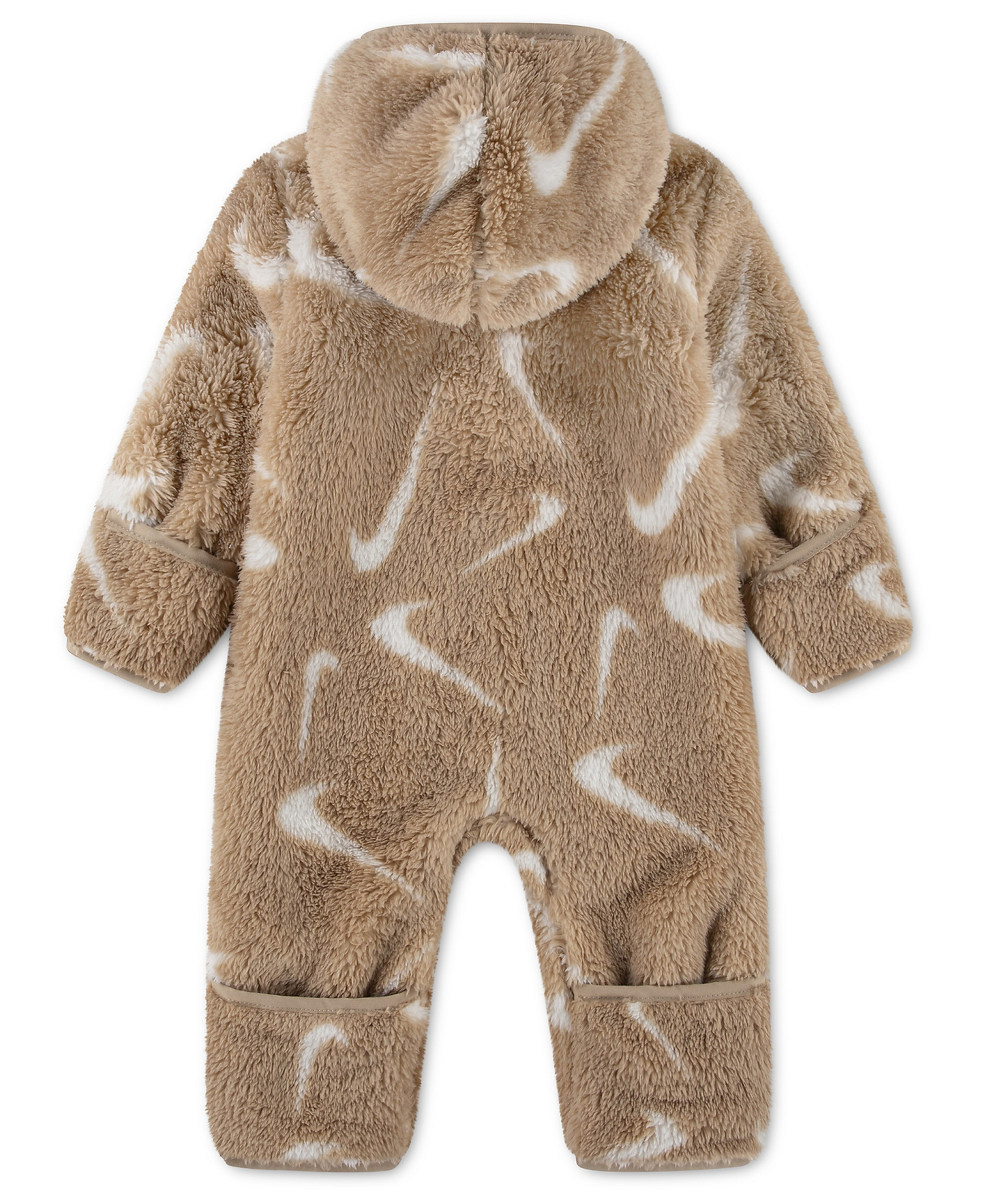 Nike Baby Boys' and Baby Girls' Hooded Printed High-Pile Fleece Coverall - Hemp