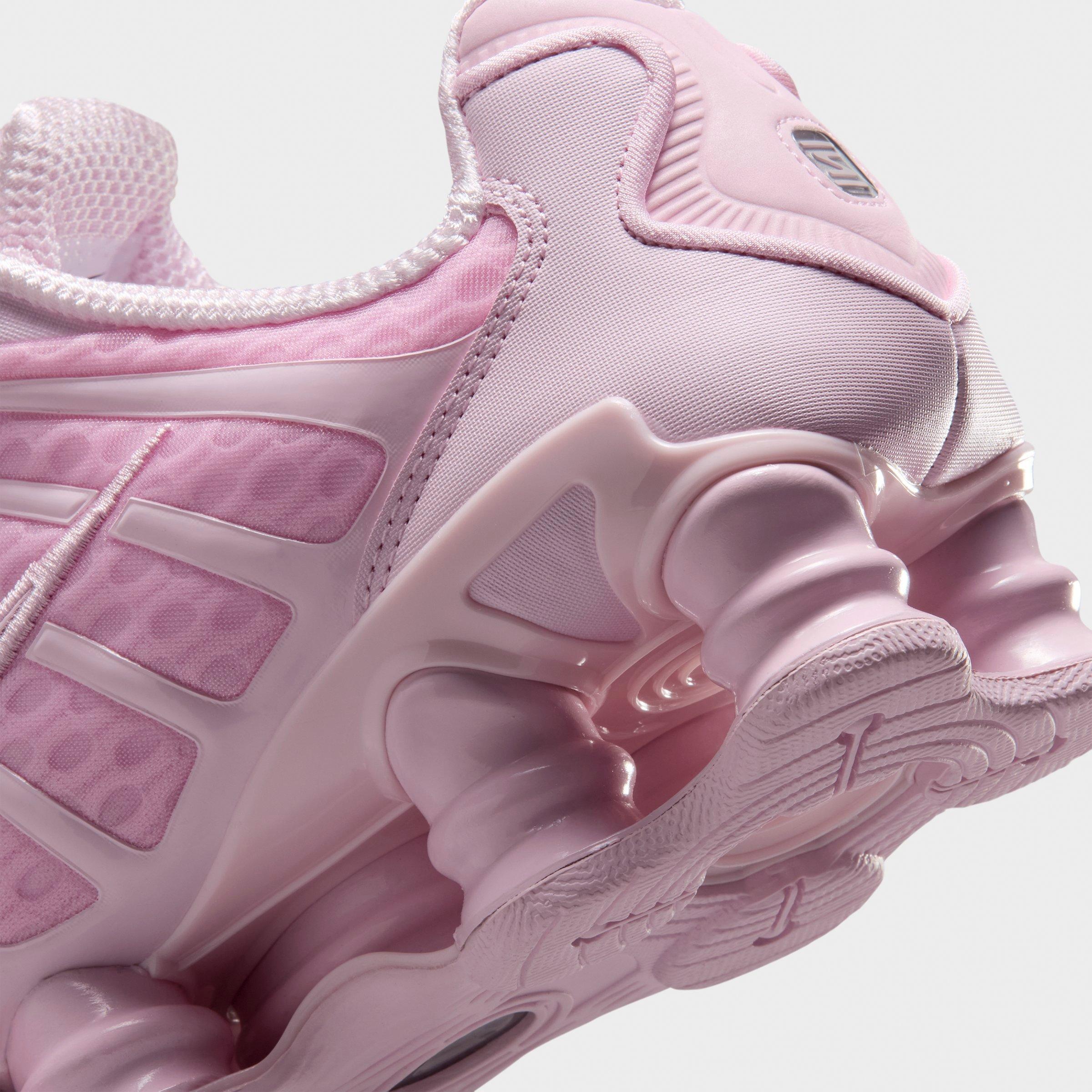 Women's Nithtke Shox TL Casual Shoes - Pink Foam/Metallic Silver/Pink Foam - Detail shot