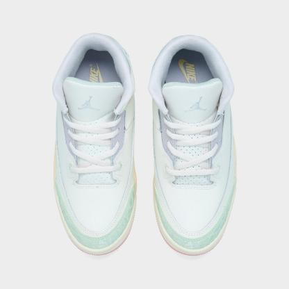 Little Kids' Air Jordan Retro 3 Basketball Shoes - Sail/Jade Aura/Aura/Iced Carmine/Muslin/Iris Whisper - view 5
