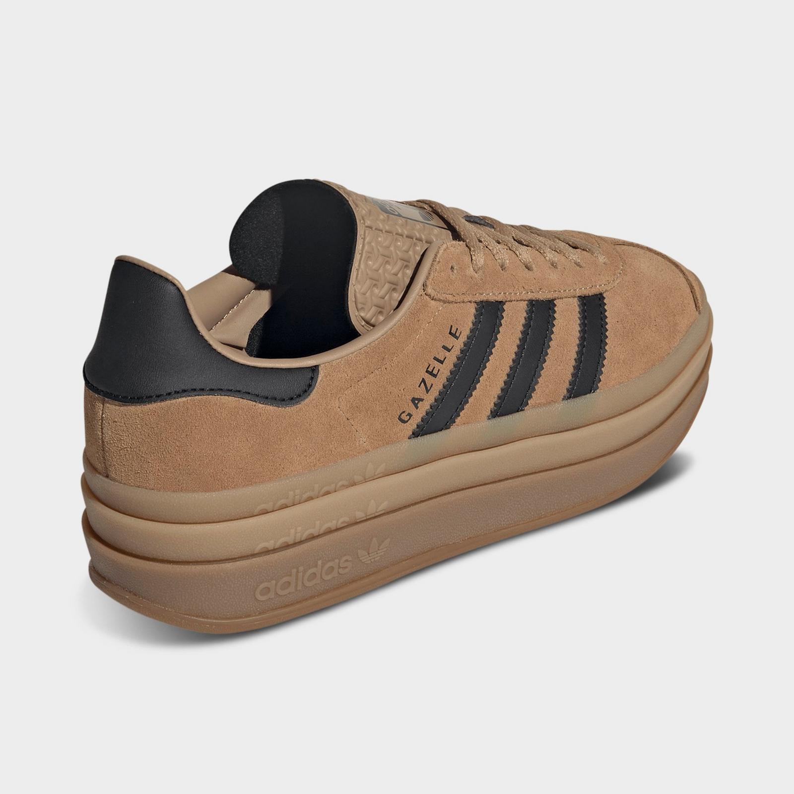 Women's adidas Originals Gazelle Bold Casual Shoes - Cardboard/Core Black/Gum - view 4