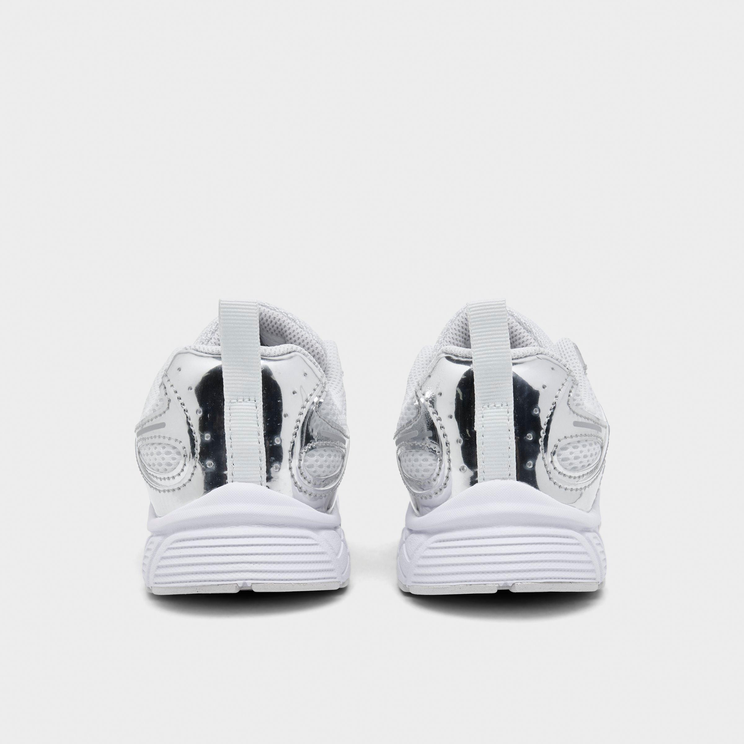 Little Kids' Nithtke V5 RNR Casual Shoes - Off White/Metallic Silver/Vast Grey - Back view