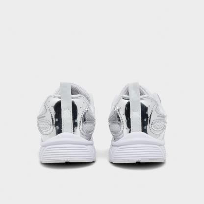 Little Kids' Nithtke V5 RNR Casual Shoes - Off White/Metallic Silver/Vast Grey - Back view