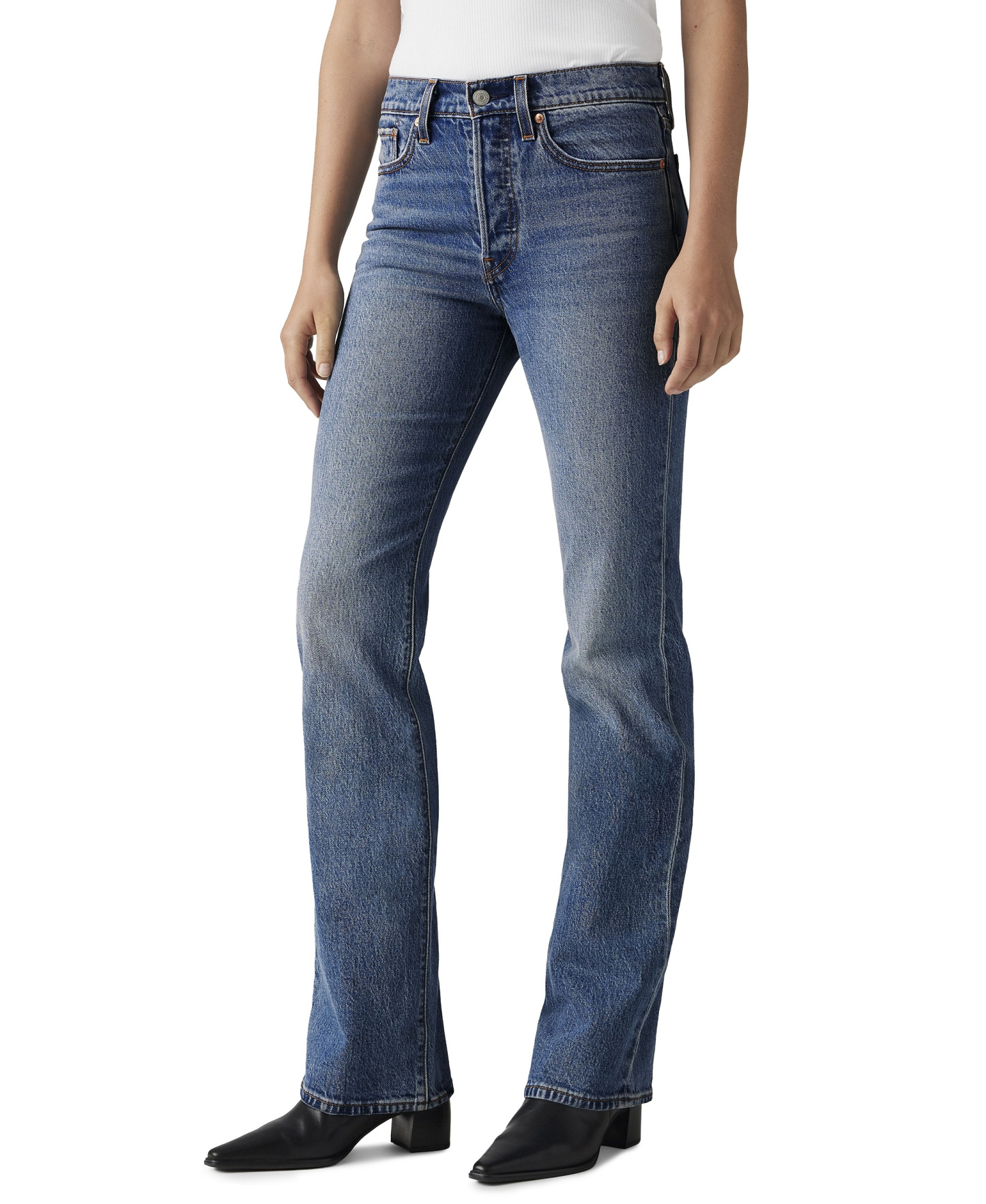 Levi's Premium Women's Wedgie Boot High-Rise Jeans - Bold And B