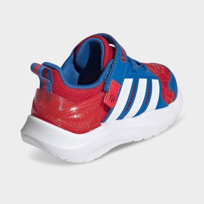 Kids' Toddler adidas x Marvel Spider-Man Lightorama Hook-And-Loop Stretch Lace Casual Shoes - Better Scarlet/Cloud White/Bright Royal - Back view