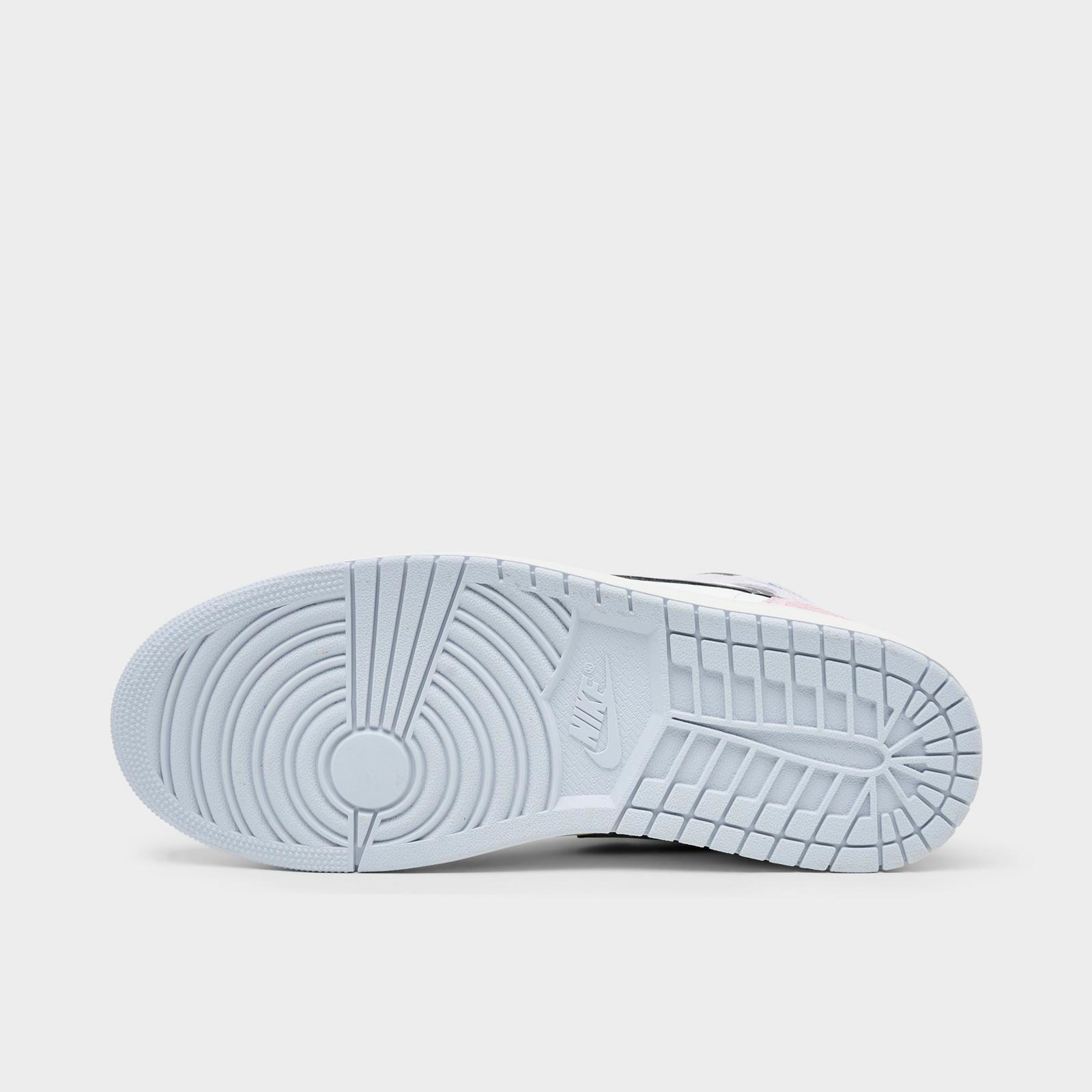 Men's Air Jordan Retro 1 Mid SE Casual Shoes - Sail/Iced Jade/Anthracite/Jade Aura - view 6