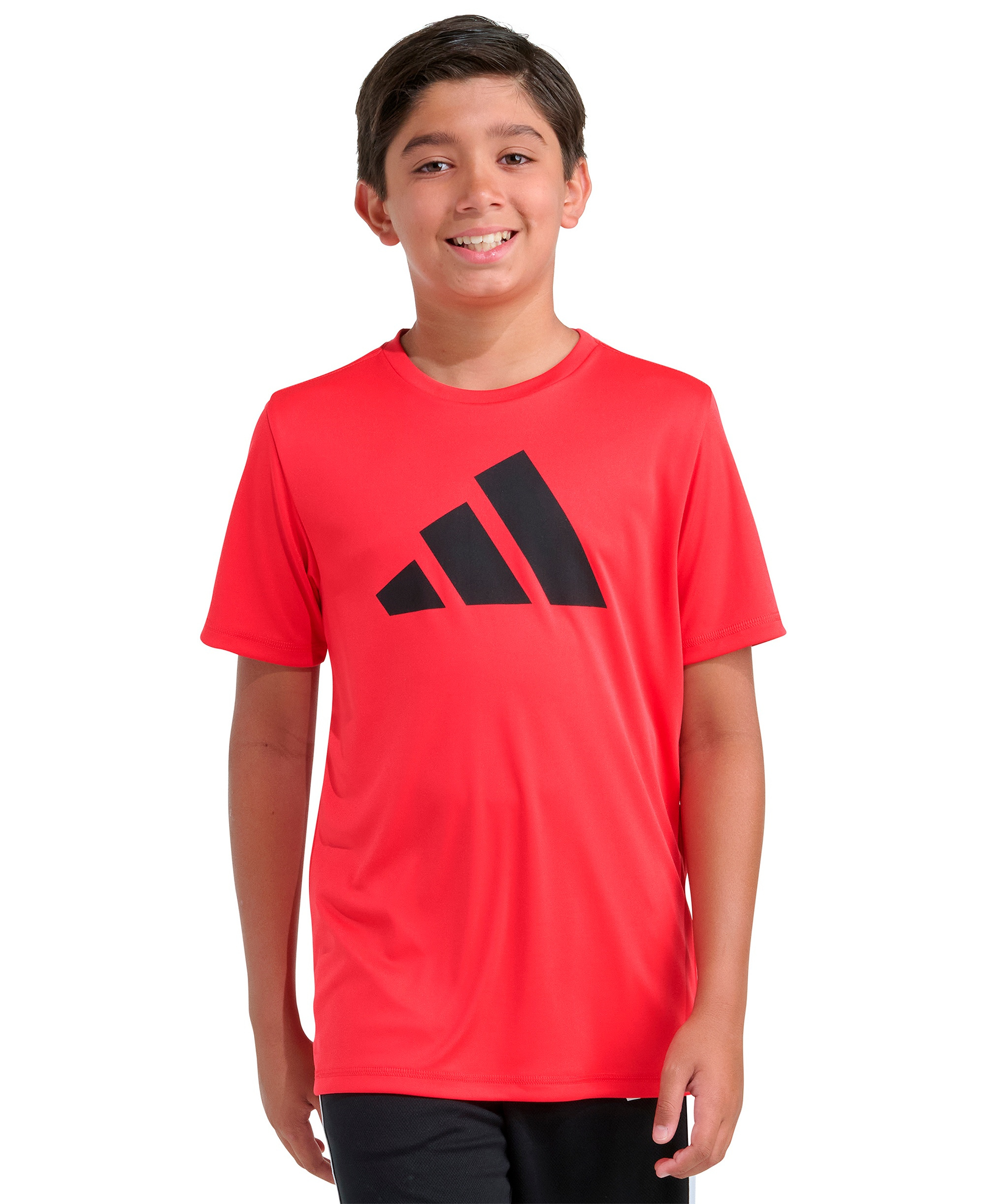 adidas Boys' 8-20 Graphic Print Crewneck T-Shirt - Pure Ruby