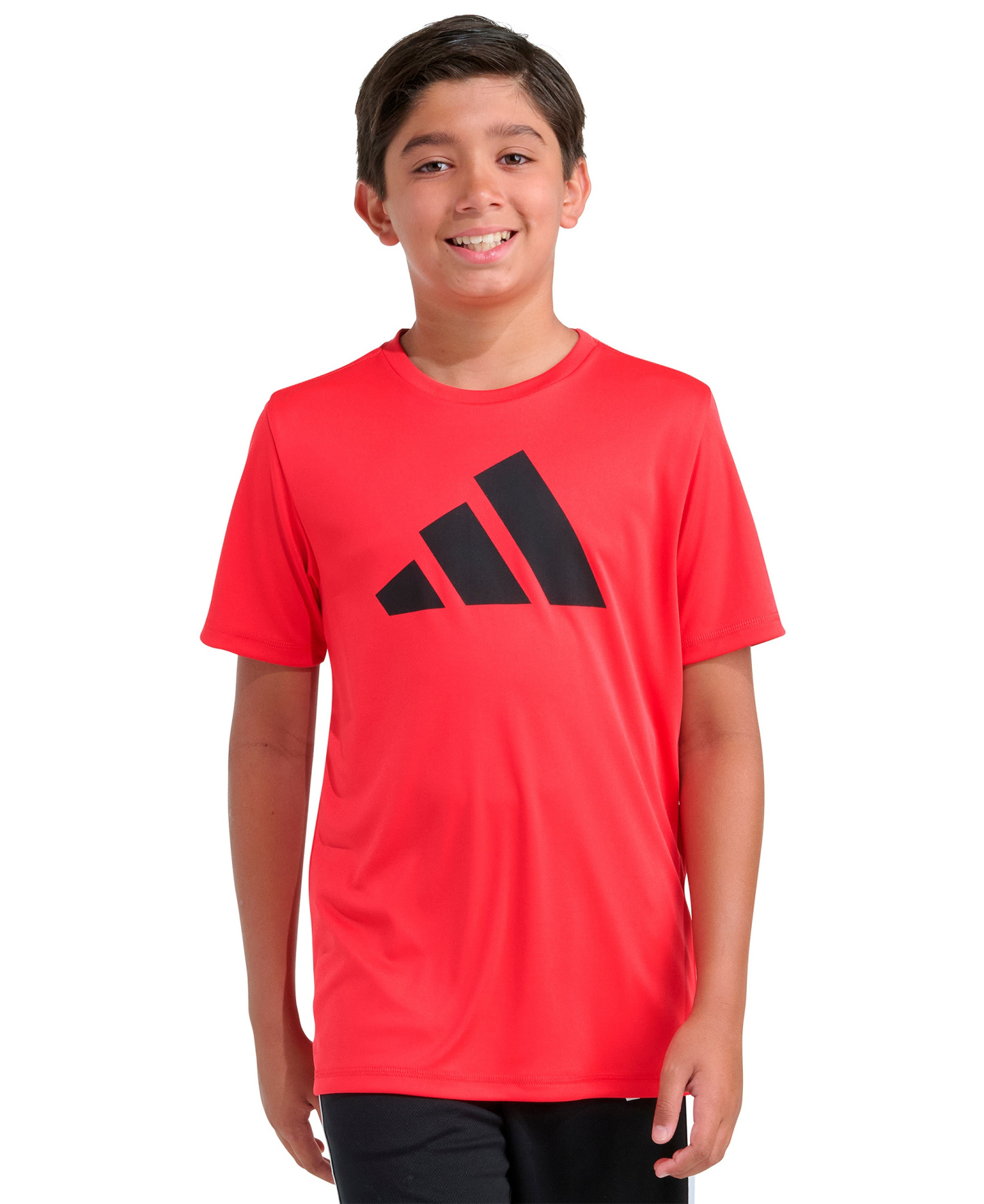 adidas Boys' 8-20 Graphic Print Crewneck T-Shirt - Pure Ruby