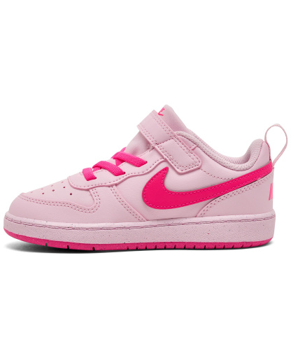 Nike Infant-Toddler Kids Court Borough Low Recraft Fastening Strap Casual Sneakers from Finish Line - Pink