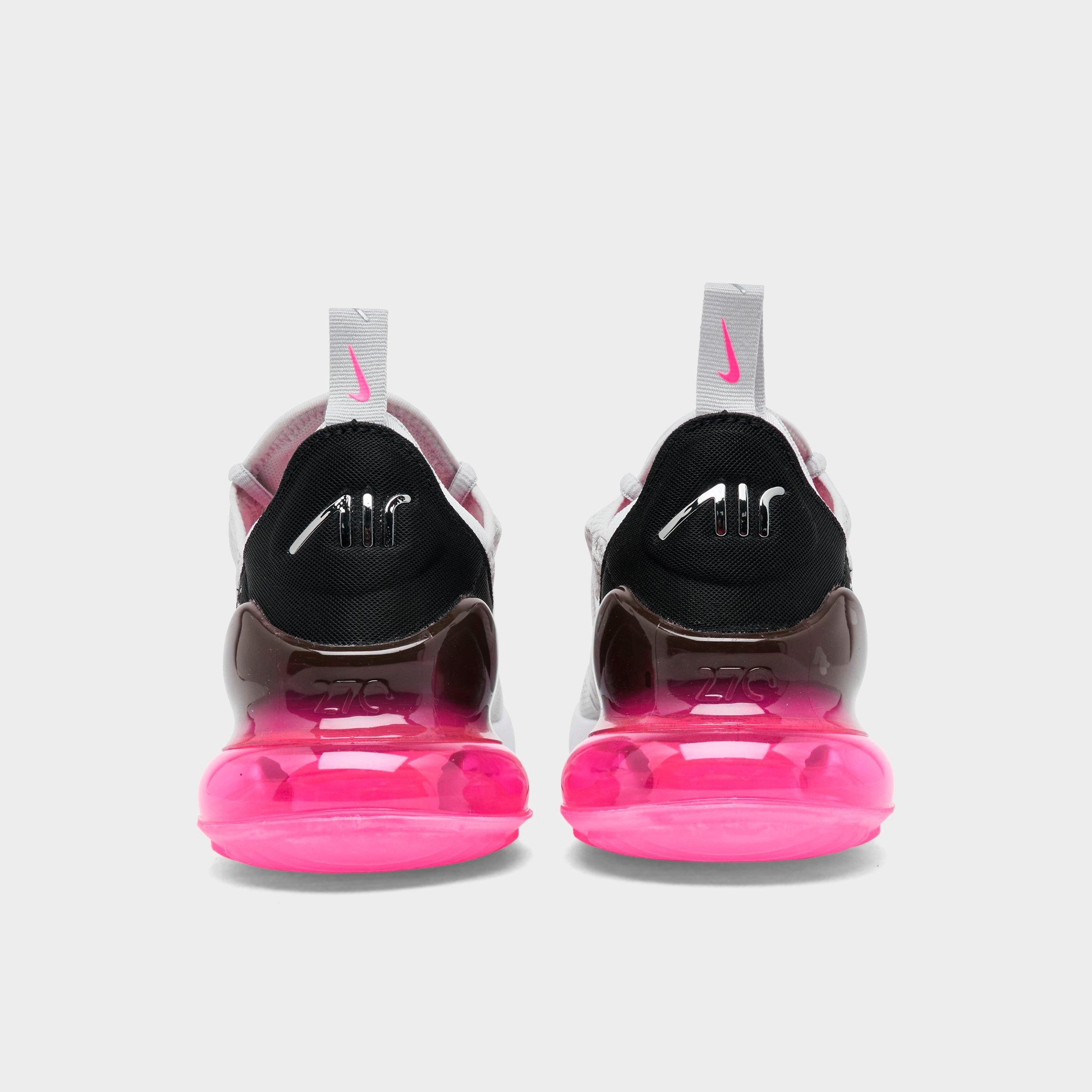 Women's Nithtke Air Max 270 Casual Shoes - Part 1 - Photon Dust/Metallic Silver/Hyper Pink - Back view