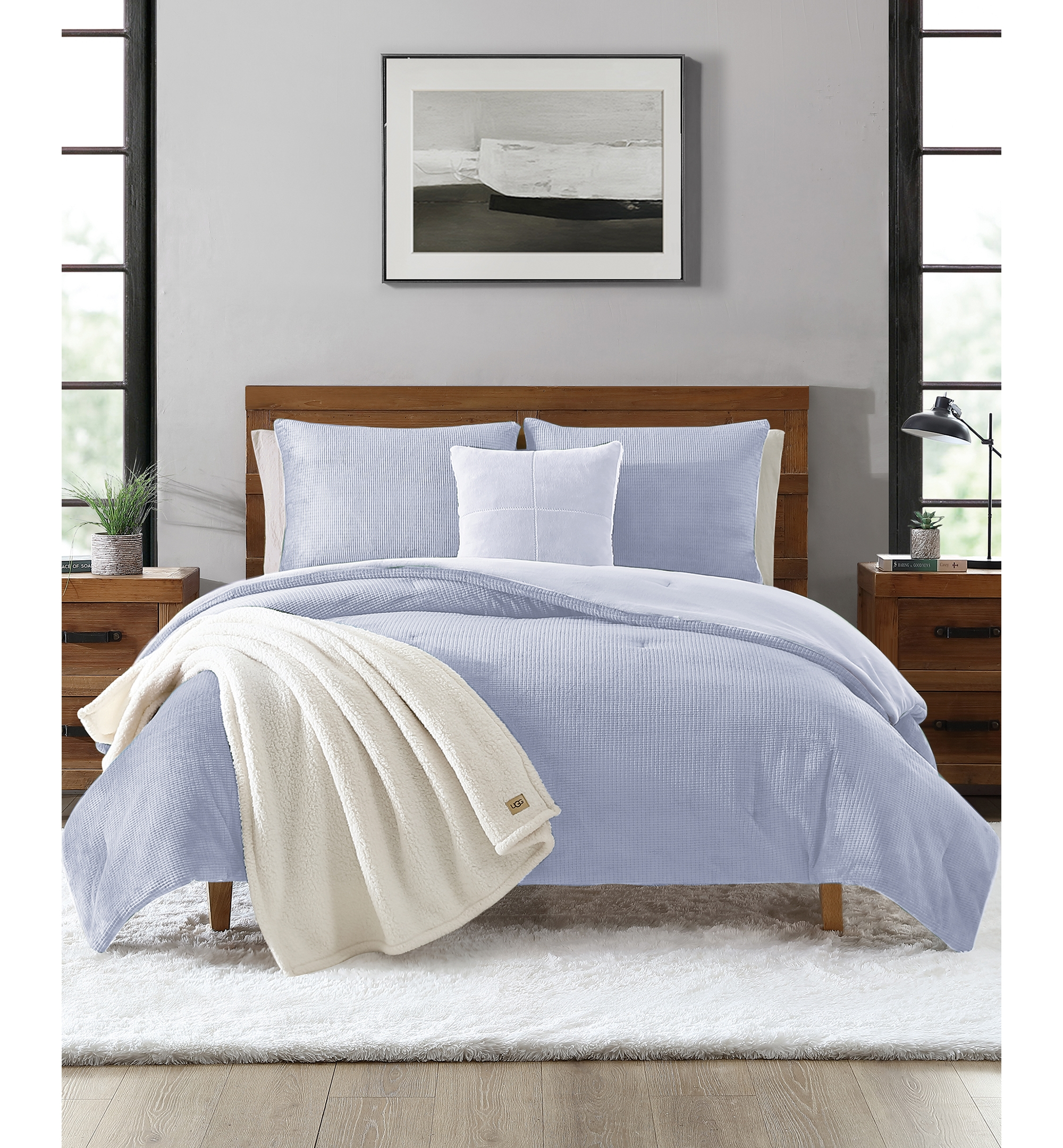 UGG® Brody Reversible Comforter Sets - Misty Wisteria