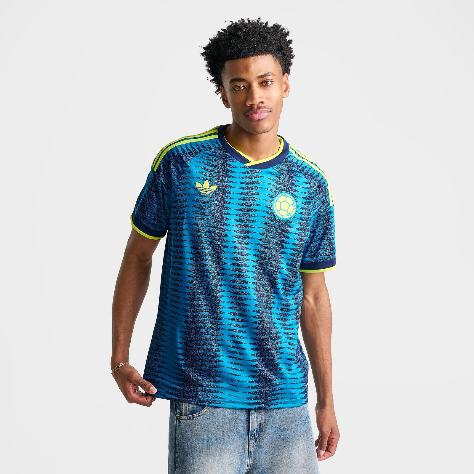 Men's adidas Colombia 2026 Away Replica Soccer Jersey - Team Navy Blue/Mystery Petrol - view 3
