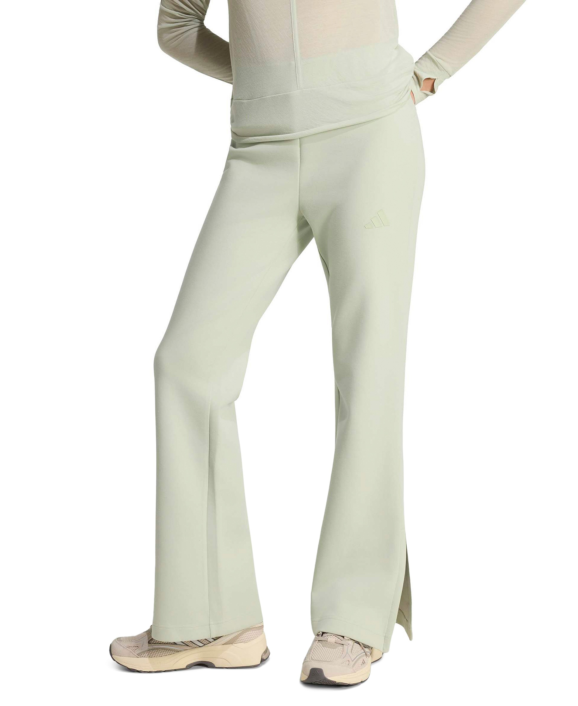 adidas Women's Mid-Rise Soft Lux Flare-Leg Pants - Halo Green